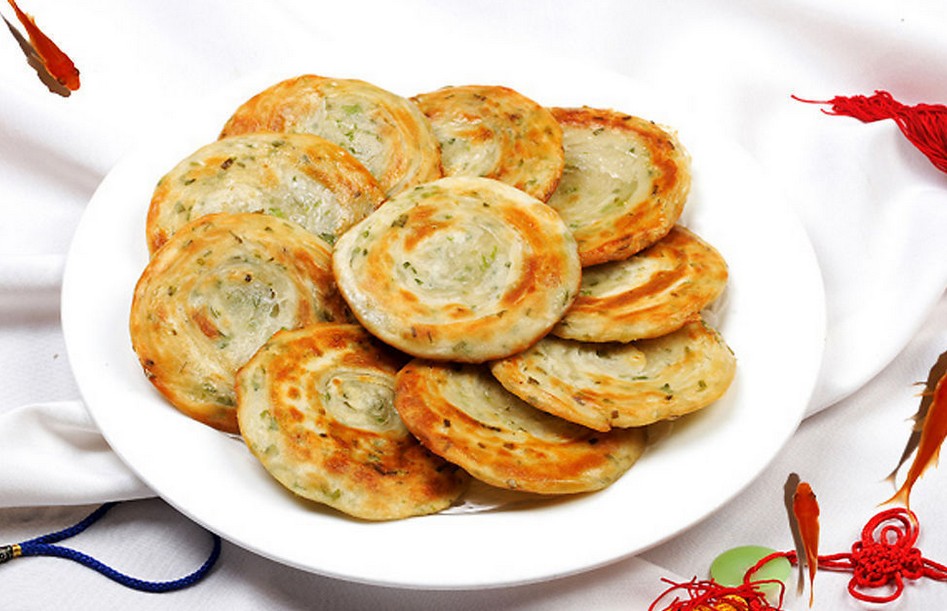 简单家常小吃葱油饼