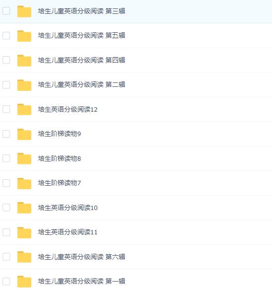 培生儿童英语分级读物第1-12级mp3音频网盘资源下载