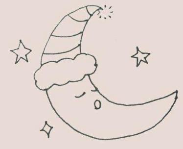 简笔画月亮图片和星星图片大全