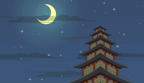李白《夜宿山寺》