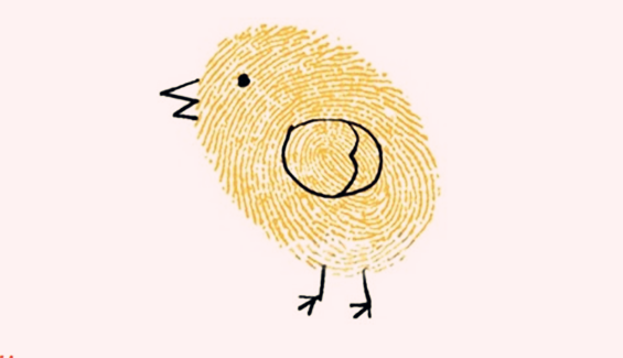 手指画小公鸡
