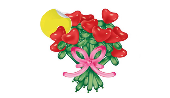 制作玫瑰花气球