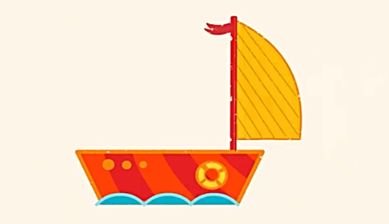 帆船的简笔画