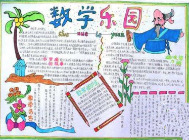 四年级数学手抄报内容3