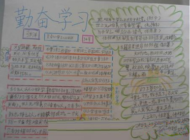 勤学手抄报简单四年级1