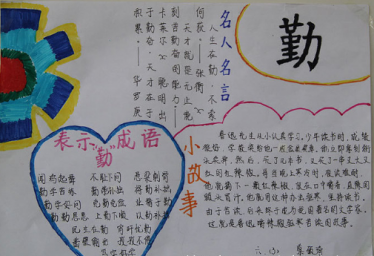 勤学手抄报简单四年级2