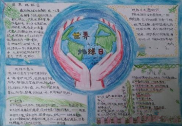 珍爱地球保护环境手抄报图片1