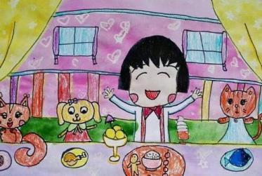愉快的暑假生活儿童画简单6