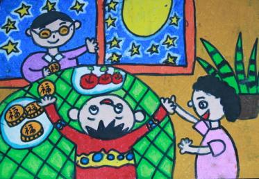 中秋节儿童画作品图片大全3