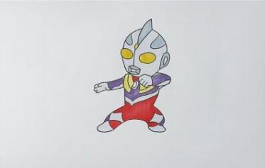 迪迦奥特曼简笔画怎么画q版