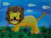 小孩与画的狮子